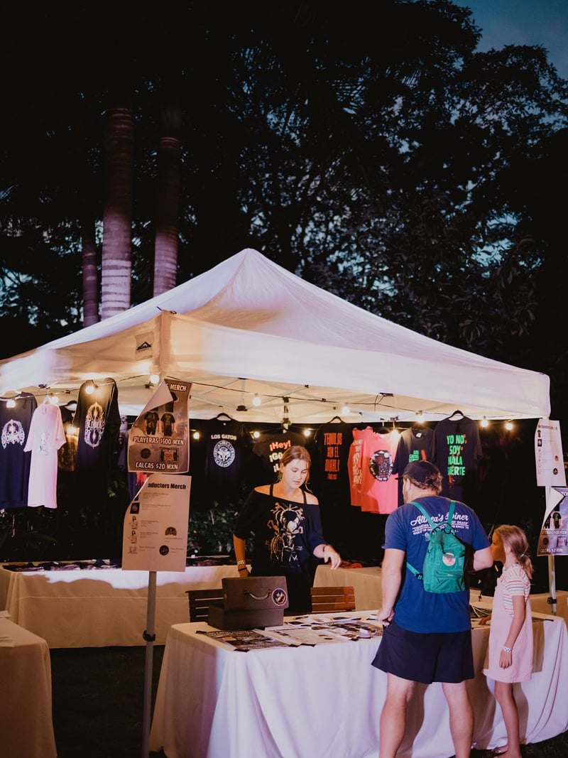 Merch tent at Domingo Gigante de Rock