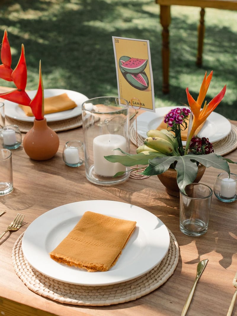 Lotería themed table setting