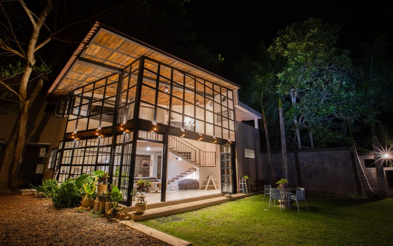 Casona at night
