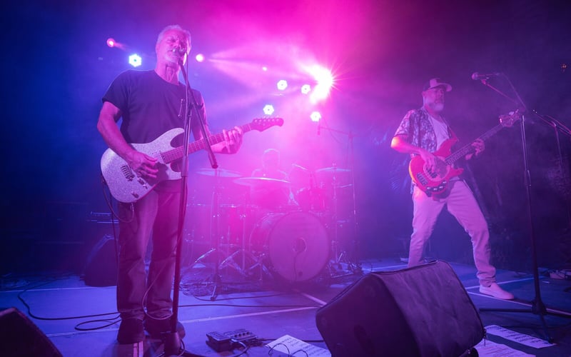 The Tremors performing at night