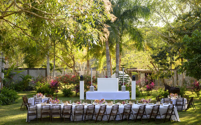 Wedding garden setup